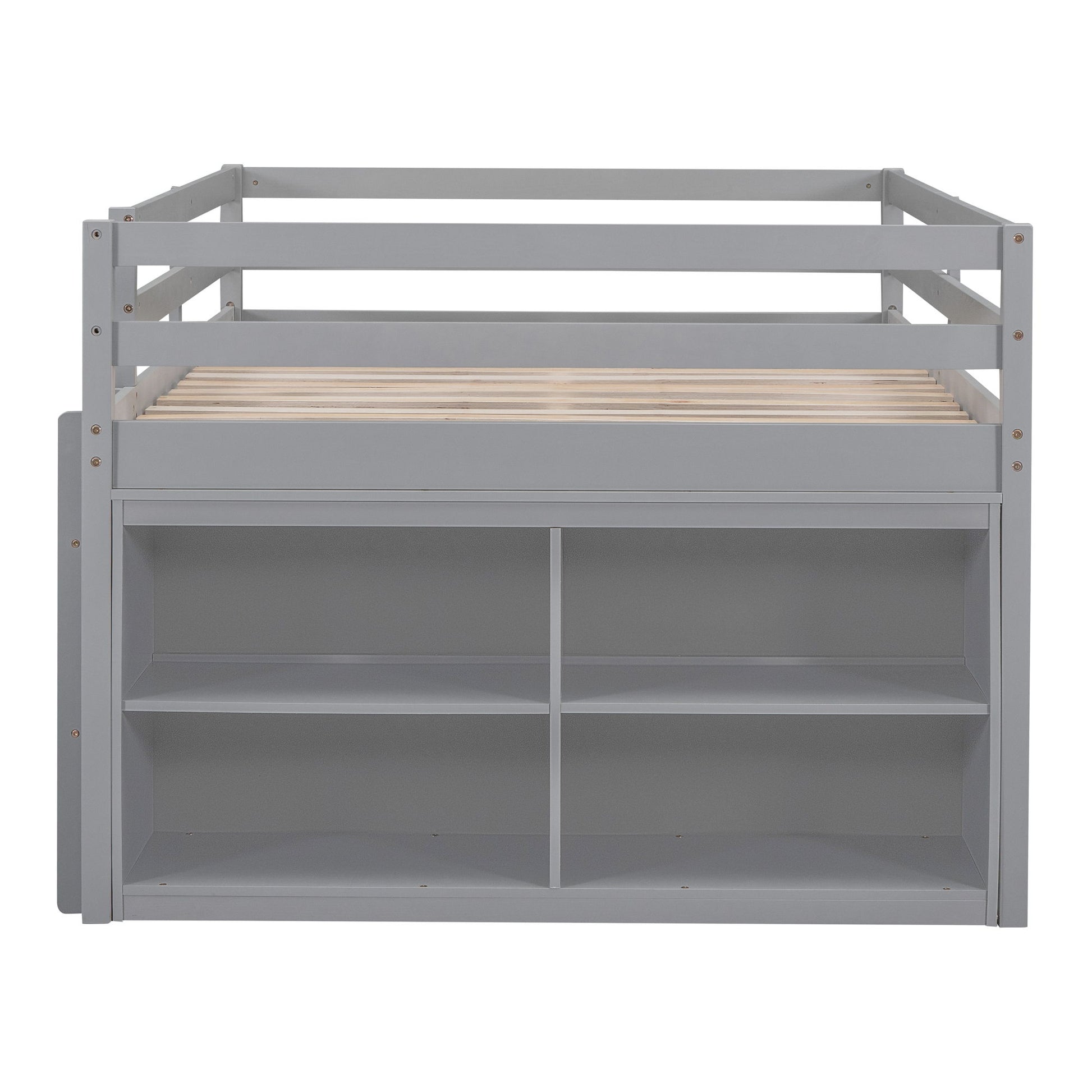 Loft Bed With Retractable Writing Desk And 4 Drawers, With Lateral Portable Desk And Shelves - The Sleep Loft - Online Mattress Showroom NYC