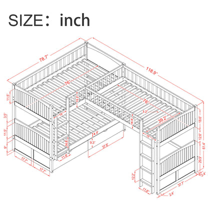 Bunk Bed With Loft And 2 Drawers - The Sleep Loft - Online Mattress Showroom NYC