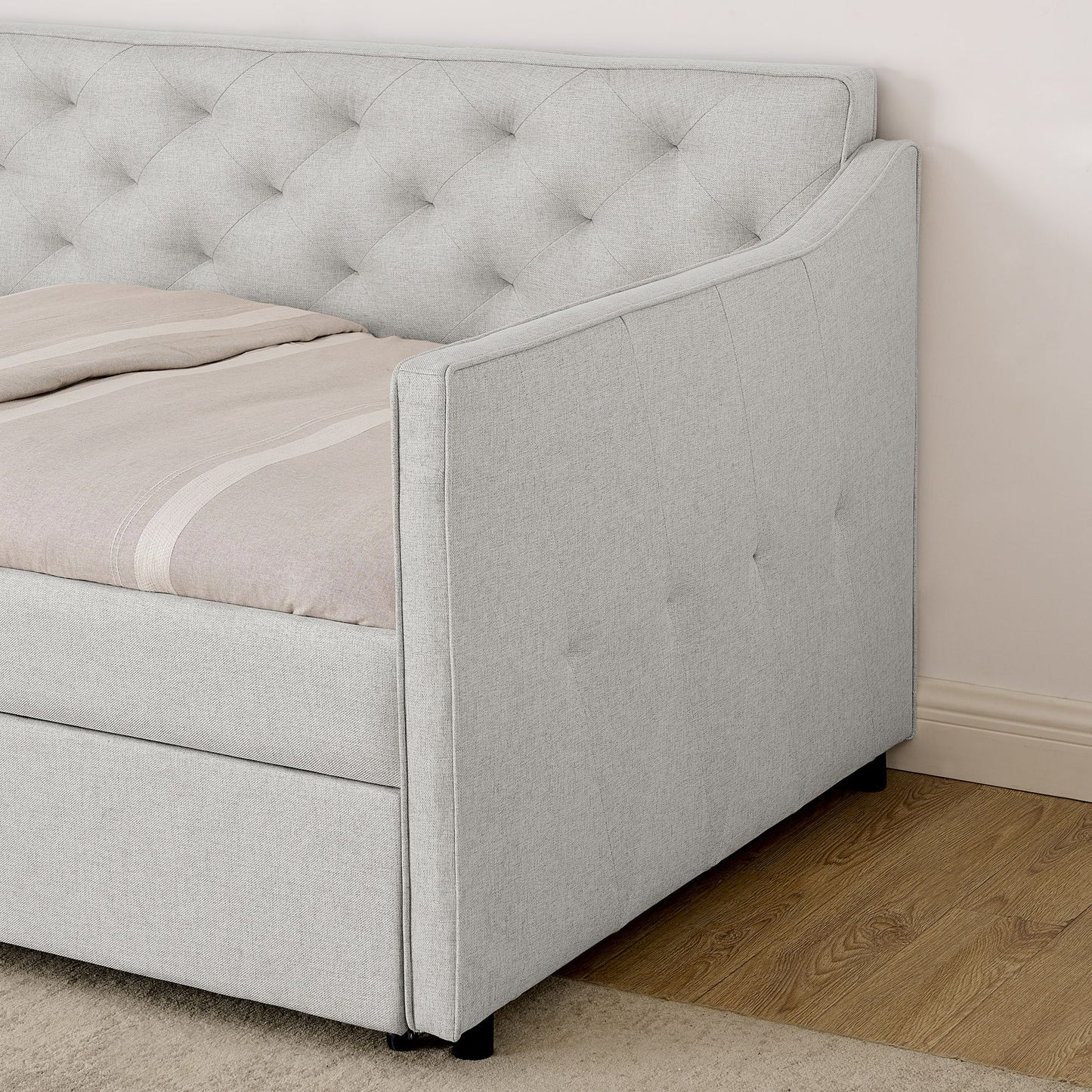 Daybed With Pop Up Trundle And USB Charging Armrest - The Sleep Loft - Online Mattress Showroom NYC