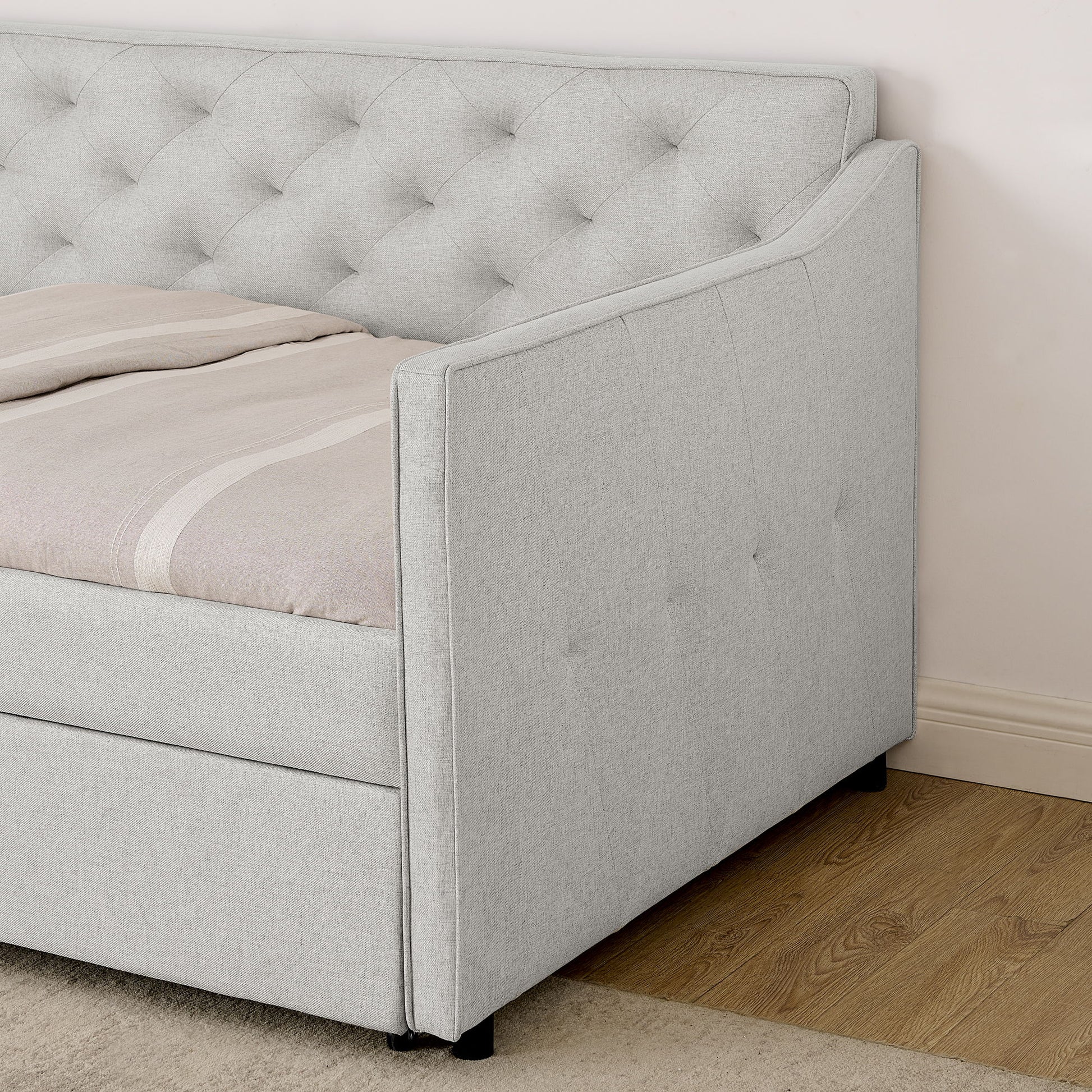 Daybed With Pop Up Trundle And USB Charging Armrest - The Sleep Loft - Online Mattress Showroom NYC