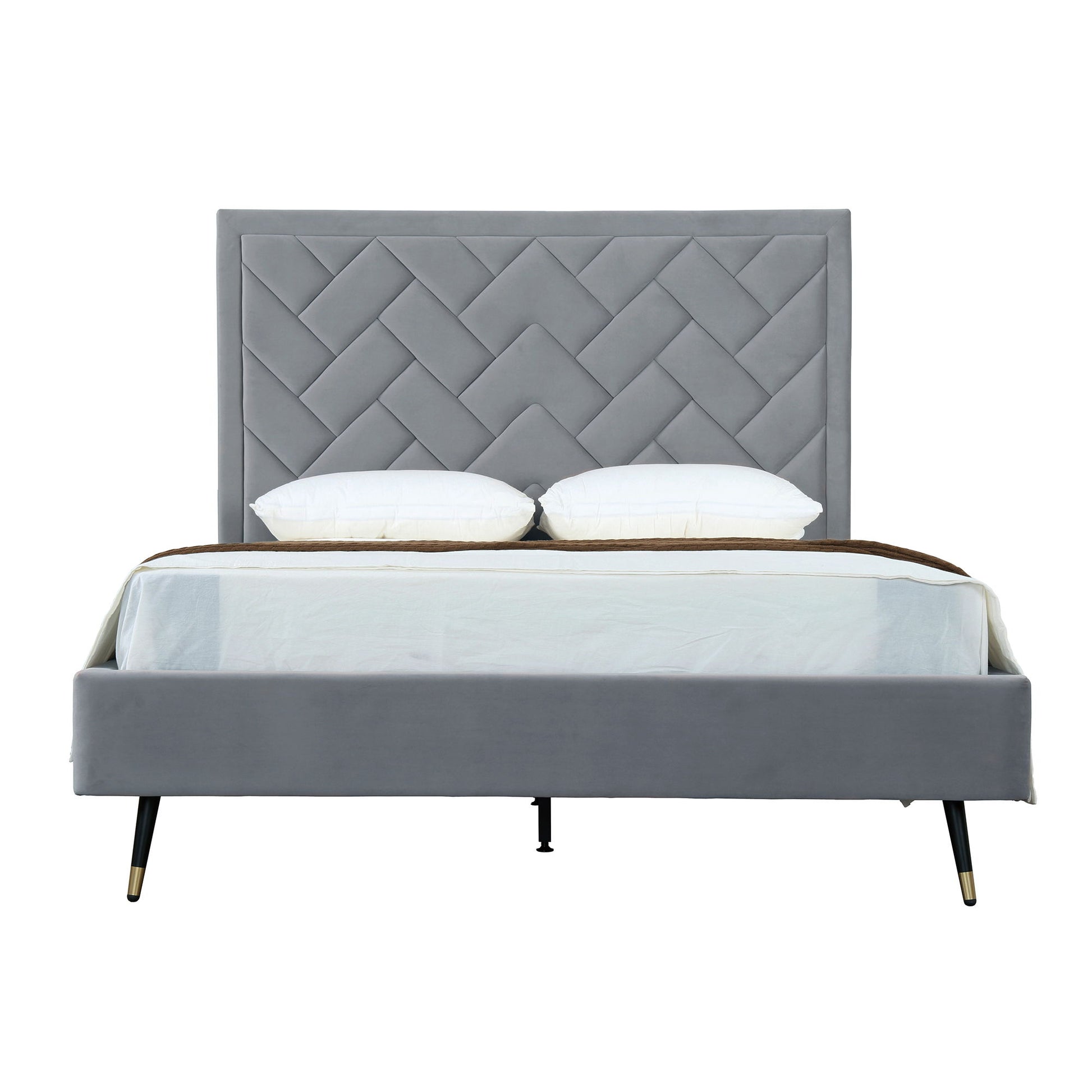 Crosby - Bed With Upholstered Headboard And Slats - The Sleep Loft - Online Mattress Showroom NYC