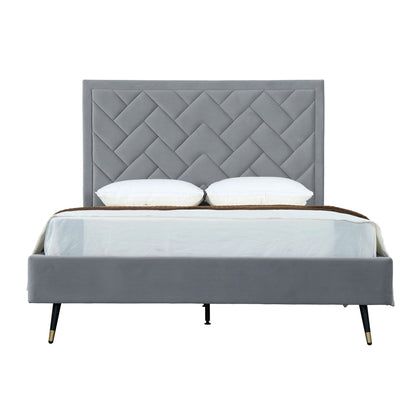 Crosby - Bed With Upholstered Headboard And Slats - The Sleep Loft - Online Mattress Showroom NYC