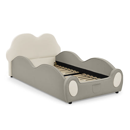 Cute Cloud Shape Bed With Guardrails Cartoon Design, Storage Pocket - The Sleep Loft - Online Mattress Showroom NYC