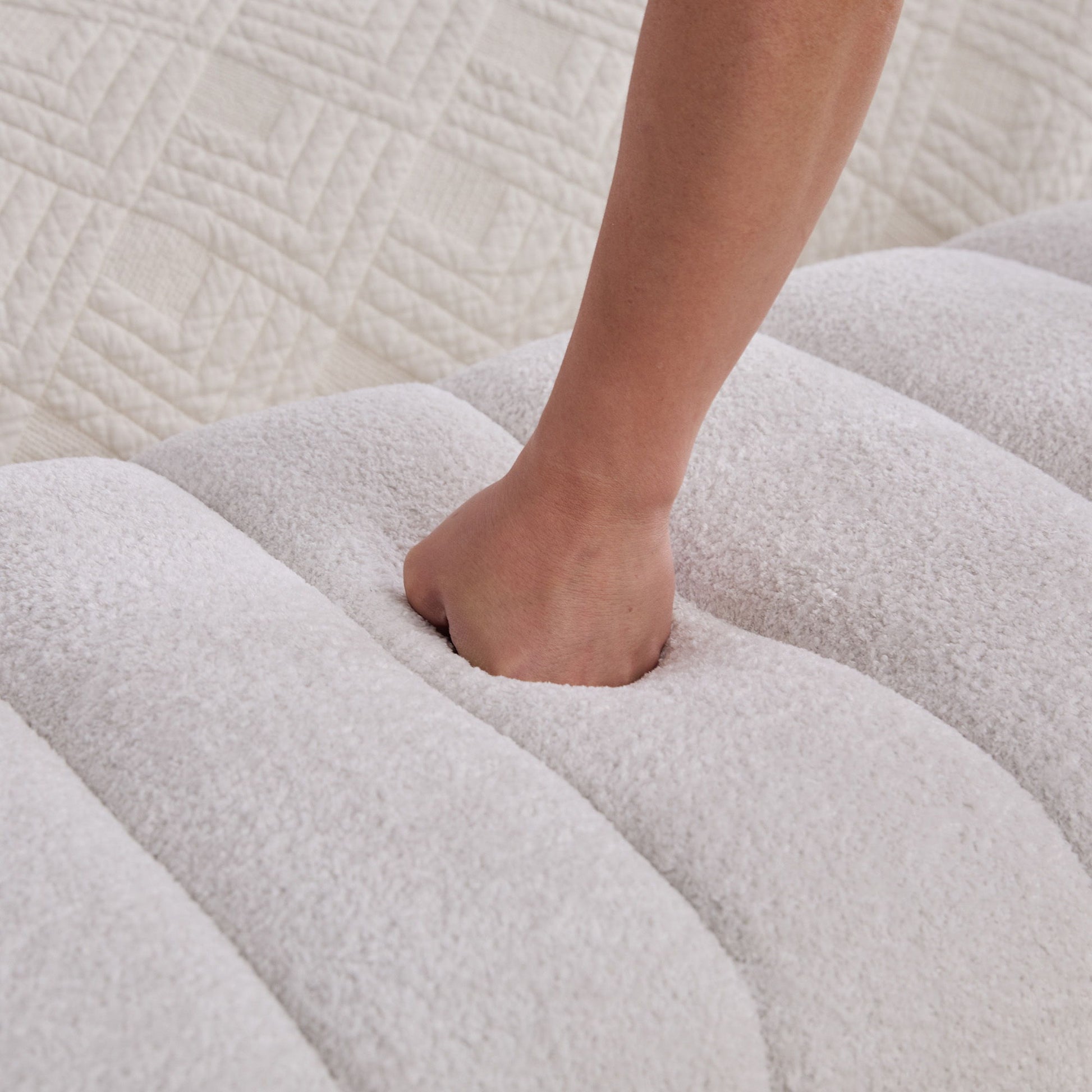 Modern Upholstered Armless Bed Bench With Channel Tufted Design - The Sleep Loft - Online Mattress Showroom NYC