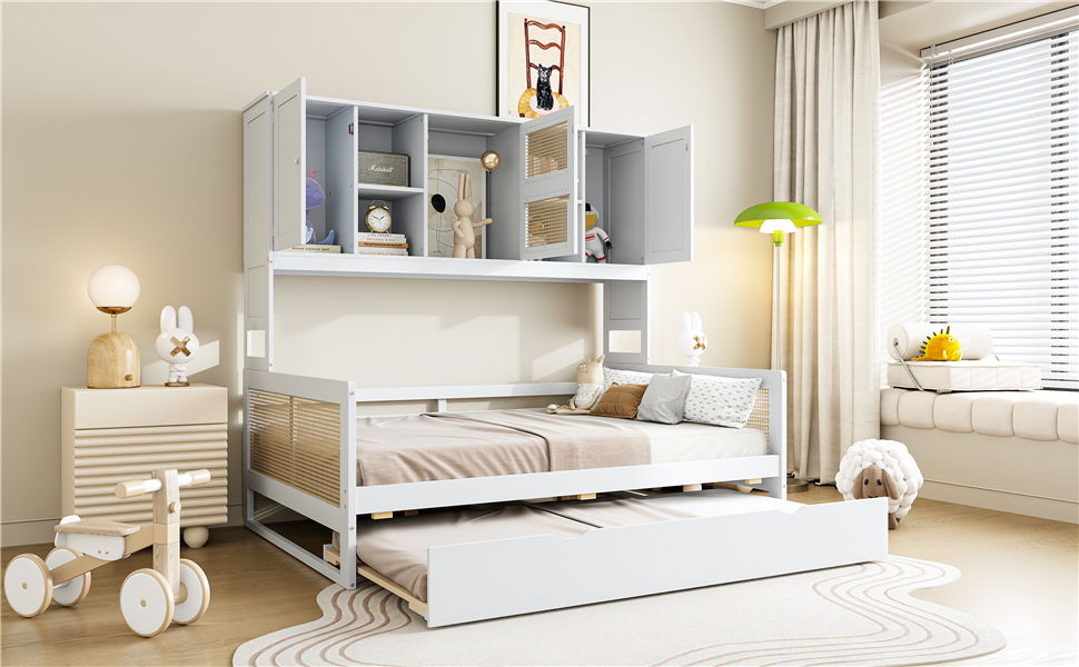 Daybed And All In One Cabinet And Shelf - The Sleep Loft - Online Mattress Showroom NYC