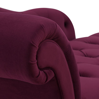 Samuel - Tufted Roll Arm Chaise Lounge - The Sleep Loft - Online Mattress Showroom NYC
