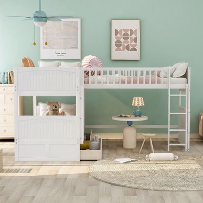 Bunk Bed With Loft And 2 Drawers - The Sleep Loft - Online Mattress Showroom NYC