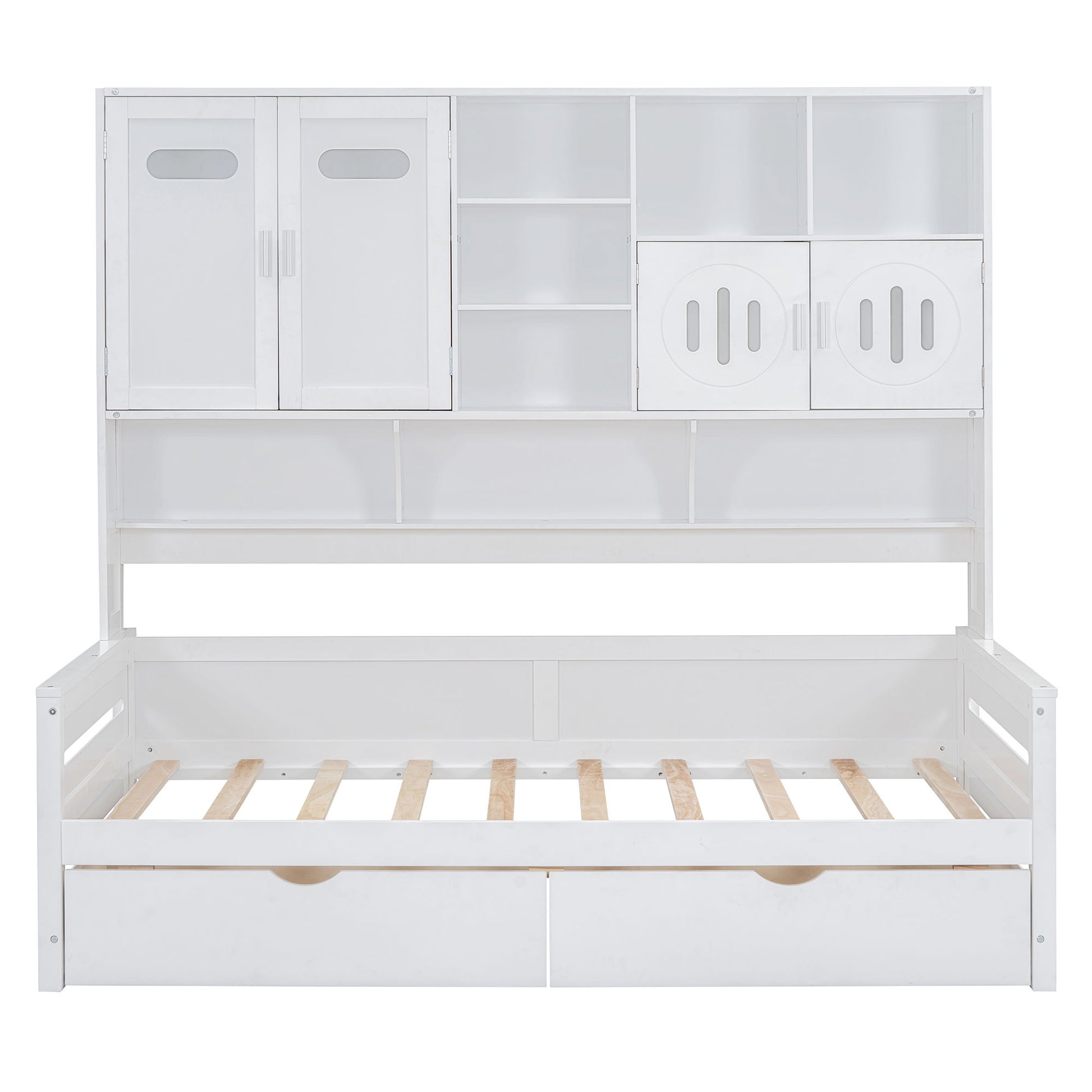 Daybed With All-In-One Cabinet And Shelf - The Sleep Loft - Online Mattress Showroom NYC