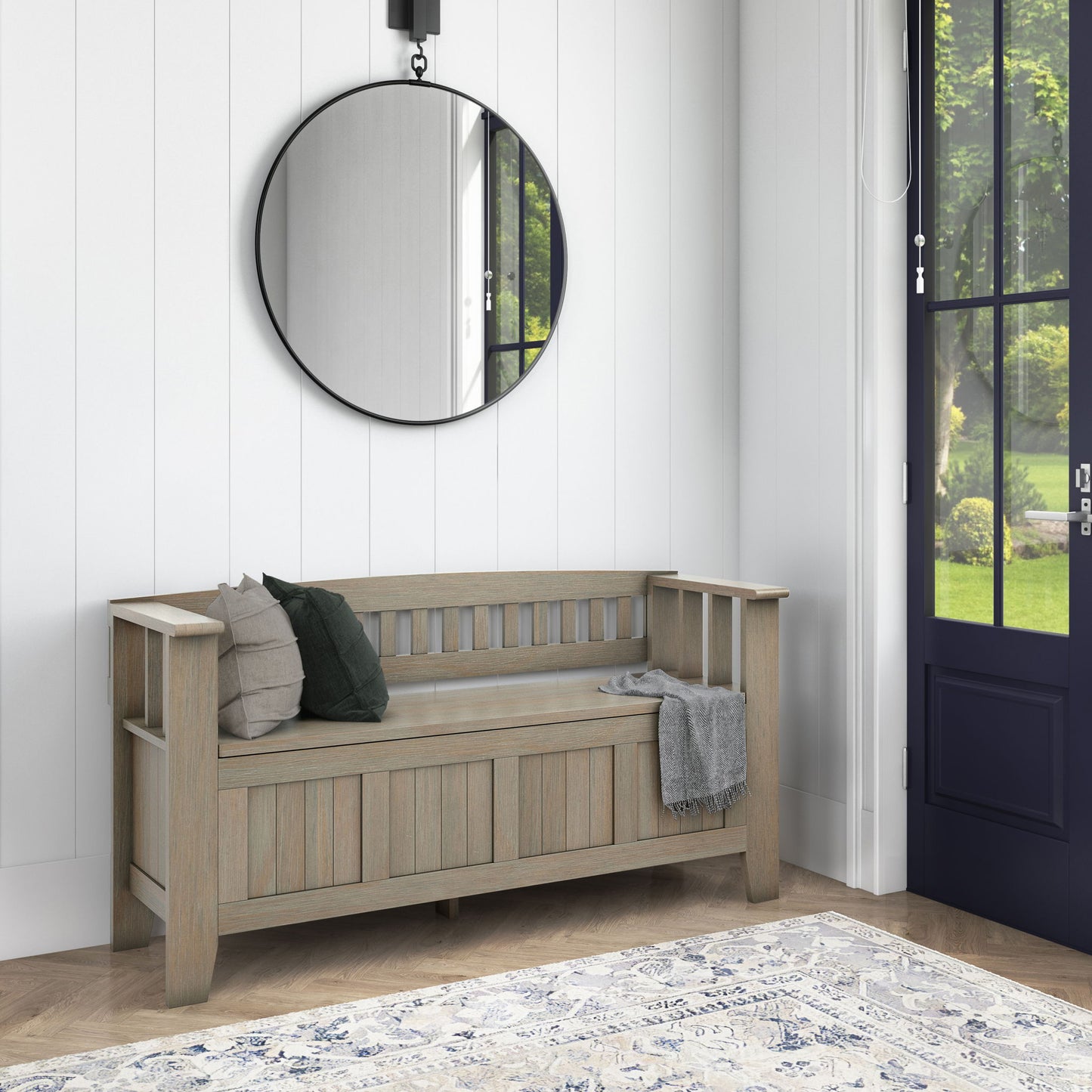 Acadian - Entryway Storage Bench, Handcrafted - The Sleep Loft - Online Mattress Showroom NYC