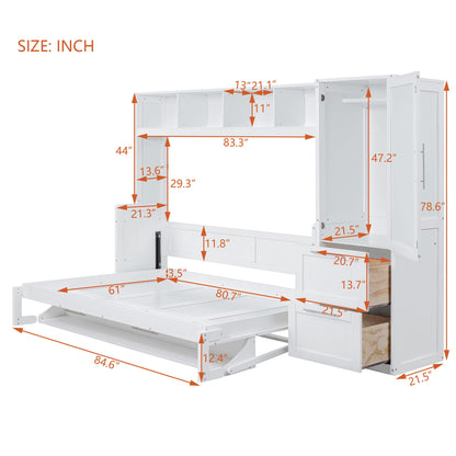 Murphy Wall Bed With Closet And Drawers - The Sleep Loft - Online Mattress Showroom NYC