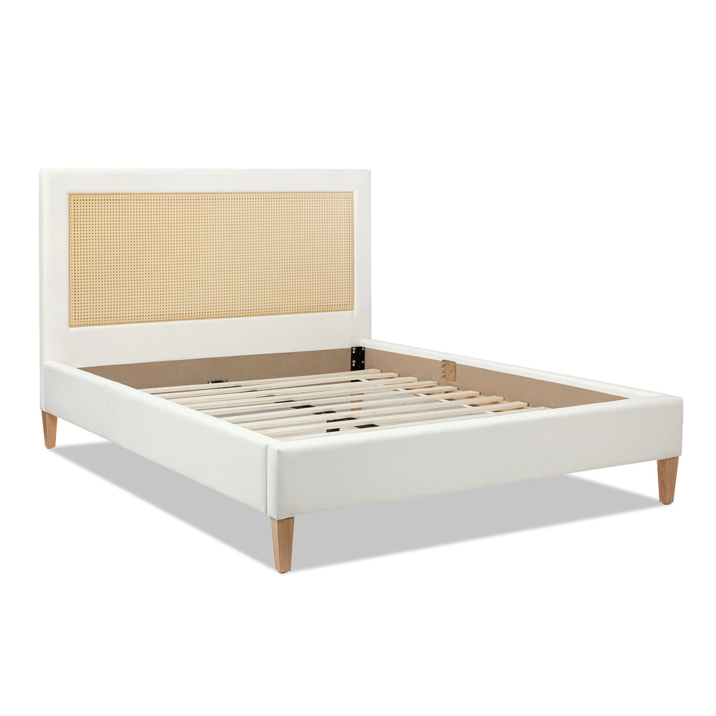 Haley - Upholstered Cane Back Platform Bed - The Sleep Loft - Online Mattress Showroom NYC