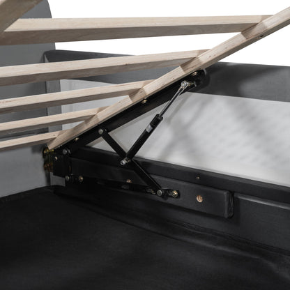 Upholstered Daybed With Bear Shaped Headboard, Hydraulic System And Breathable Fence - The Sleep Loft - Online Mattress Showroom NYC