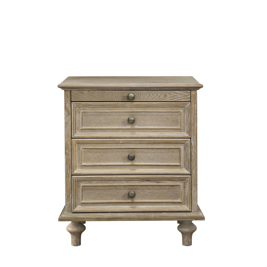 Farmhouse Nightstand With 4 Drawers - The Sleep Loft - Online Mattress Showroom NYC