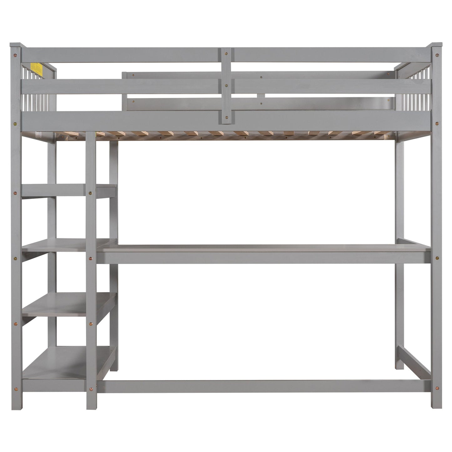 Loft Bed With Storage Shelves And Under Bed Desk - The Sleep Loft - Online Mattress Showroom NYC