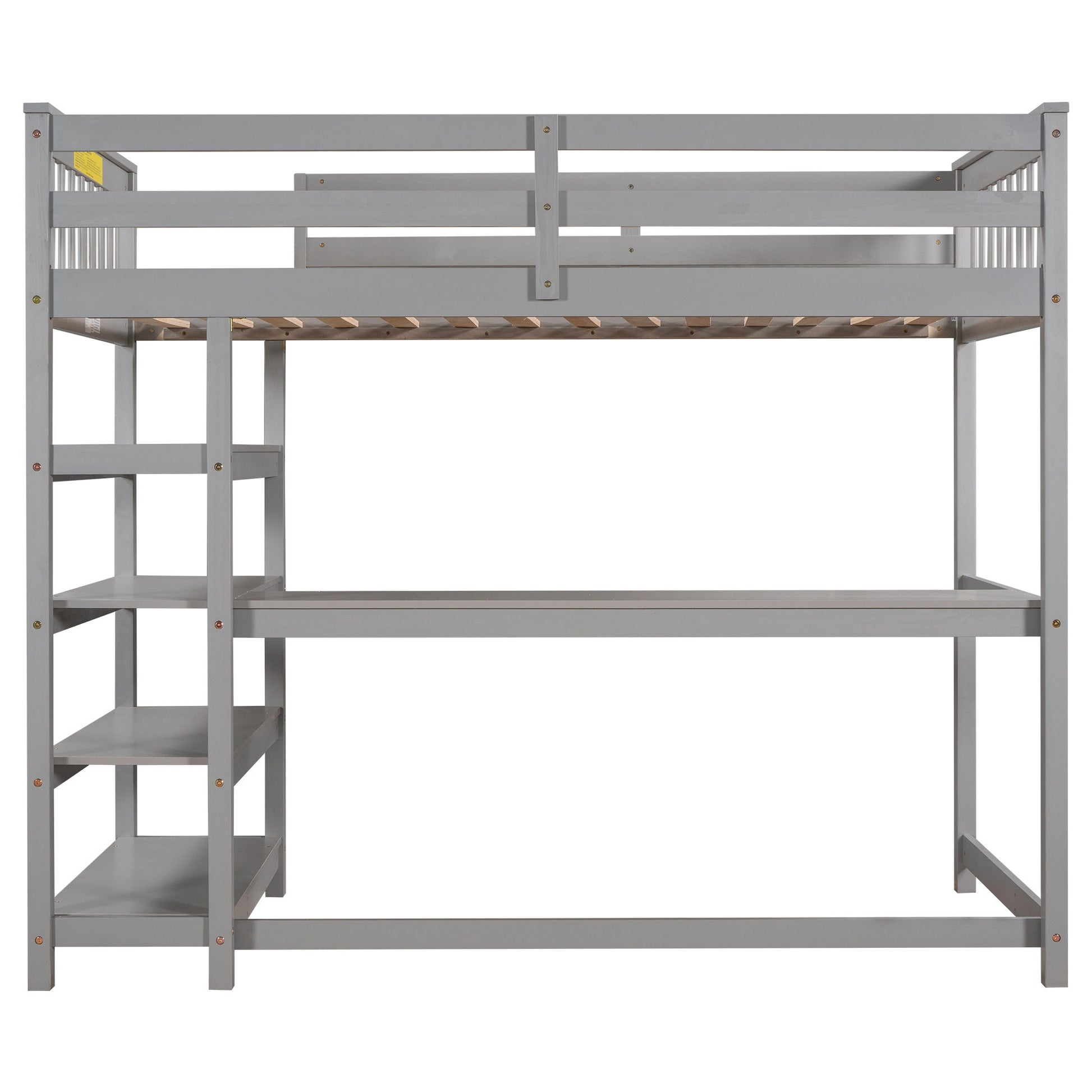 Loft Bed With Storage Shelves And Under Bed Desk - The Sleep Loft - Online Mattress Showroom NYC