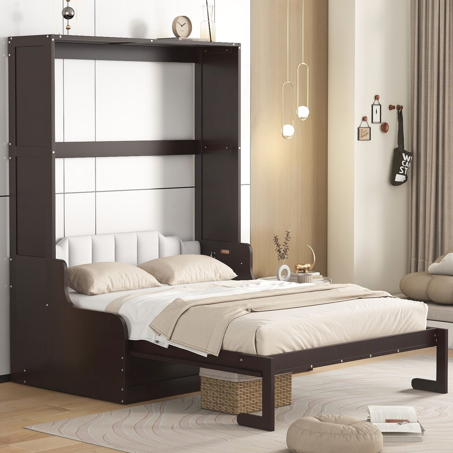 Murphy Wall Bed With Cushion, Space Saving Design, And Construction - The Sleep Loft - Online Mattress Showroom NYC