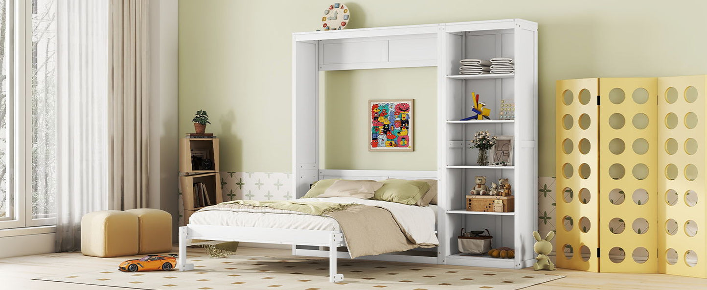 Murphy Wall Bed With Shelves - The Sleep Loft - Online Mattress Showroom NYC
