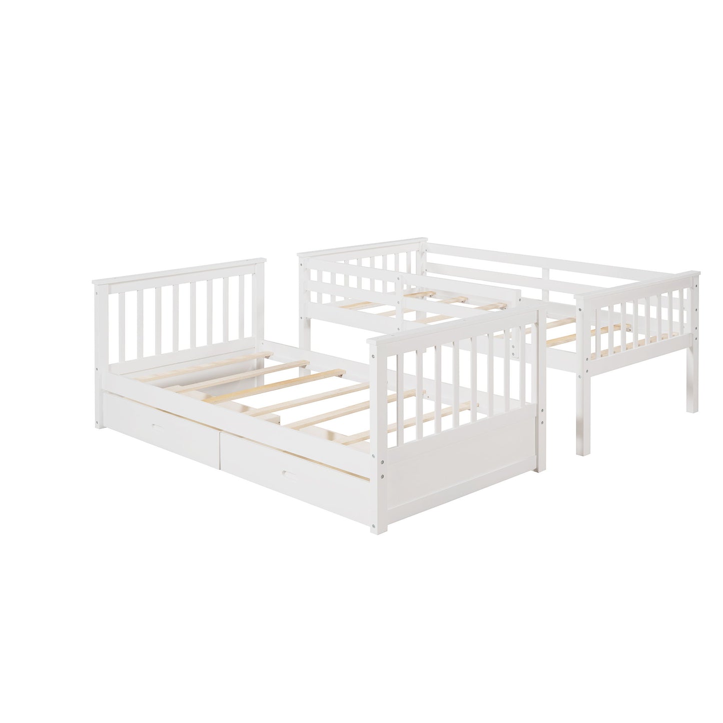 Bunk Bed With Ladders And 2 Storage Drawers - The Sleep Loft - Online Mattress Showroom NYC
