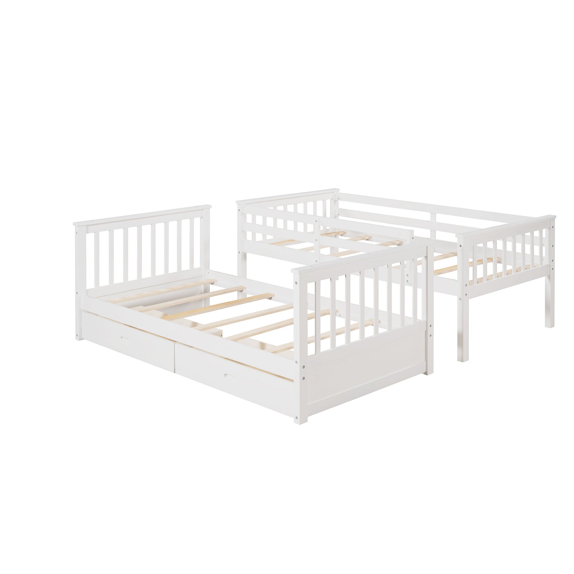 Bunk Bed With Ladders And 2 Storage Drawers - The Sleep Loft - Online Mattress Showroom NYC