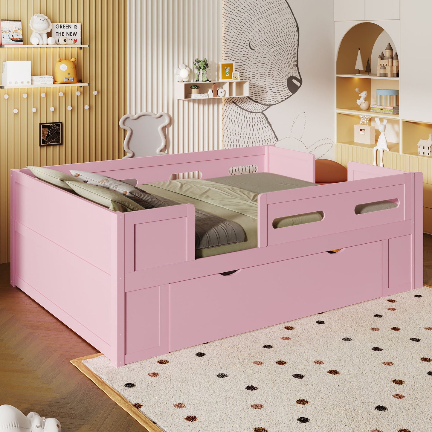 Platform Bed With Guardrail And Drawer - The Sleep Loft - Online Mattress Showroom NYC