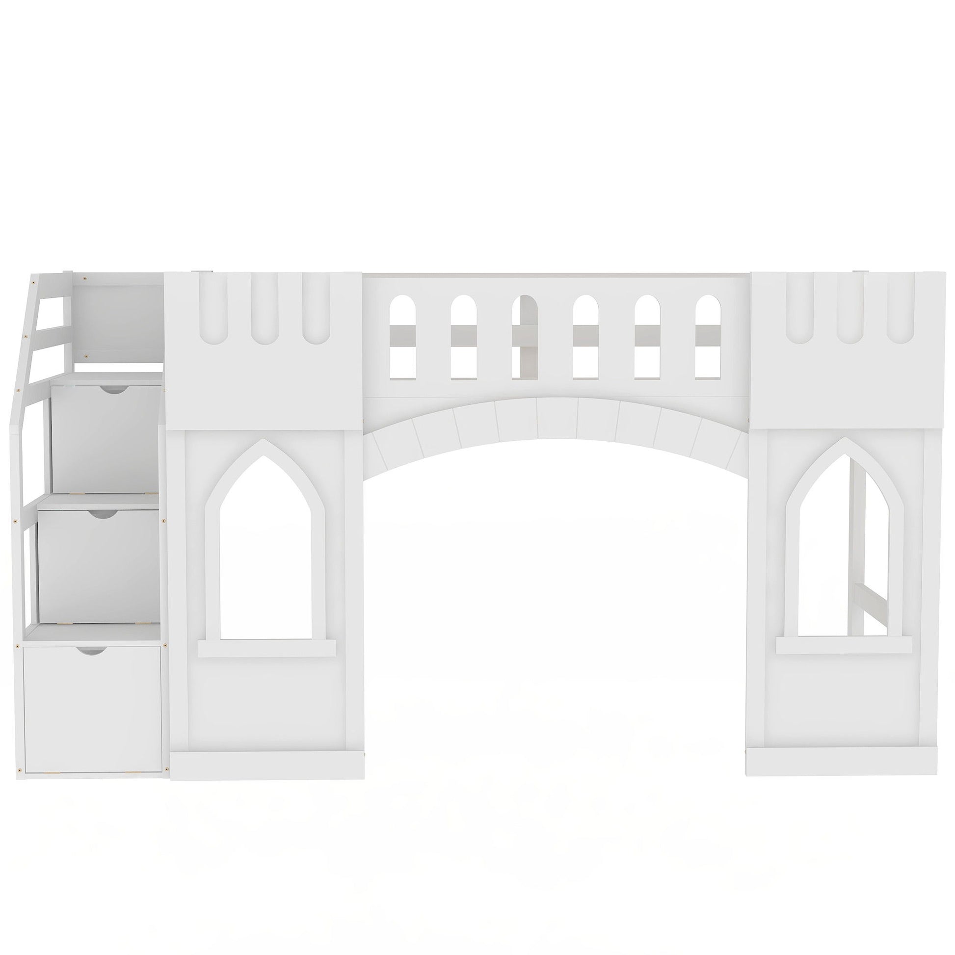 Loft Bed With Storage Staircase And Windows - The Sleep Loft - Online Mattress Showroom NYC