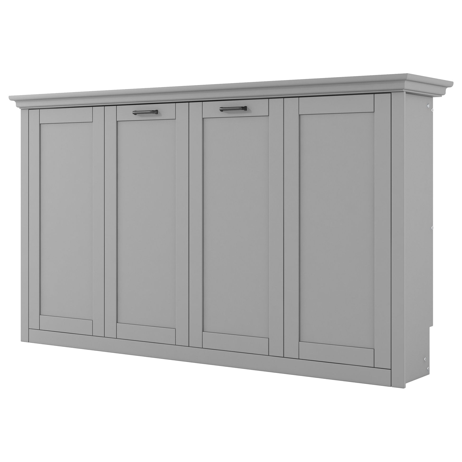 Twin Size Murphy Bed With Cabinet Storage - Gray - The Sleep Loft - Online Mattress Showroom NYC