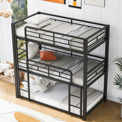 Triple Bunk Bed With Sturdy Construction And Space Saving Design - The Sleep Loft - Online Mattress Showroom NYC
