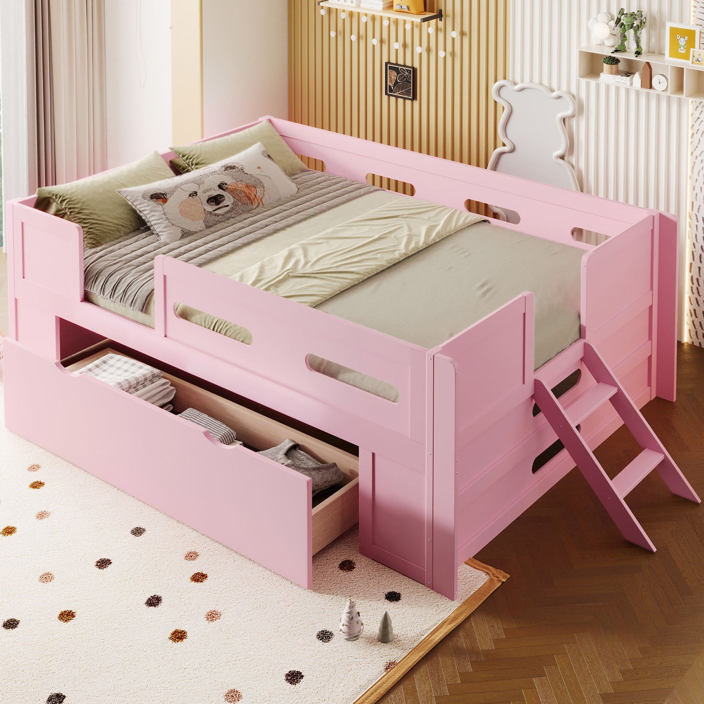 Platform Bed With Guardrail And Drawer - The Sleep Loft - Online Mattress Showroom NYC