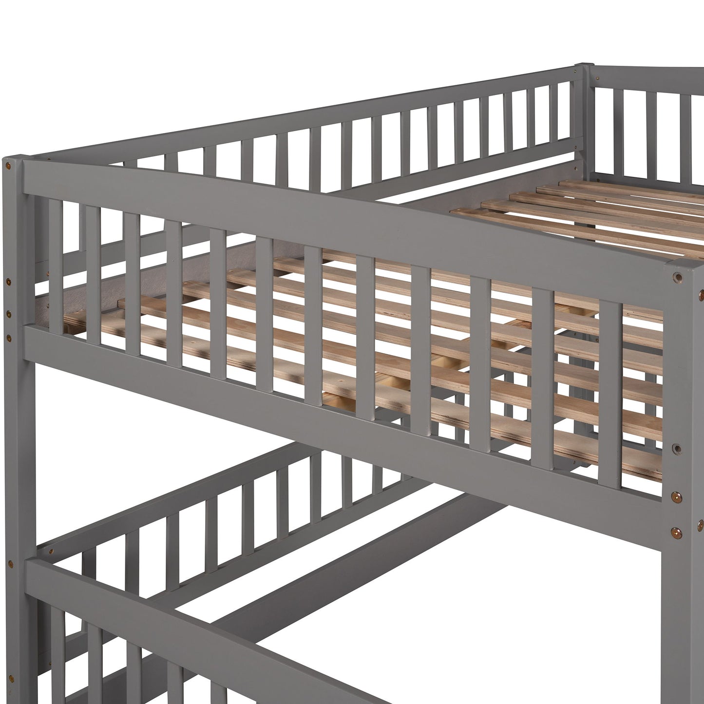Low Bunk Bed With Slide, Fence And Ladder - The Sleep Loft - Online Mattress Showroom NYC