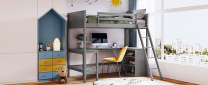 Loft Bed With Shelves With Desk - The Sleep Loft - Online Mattress Showroom NYC