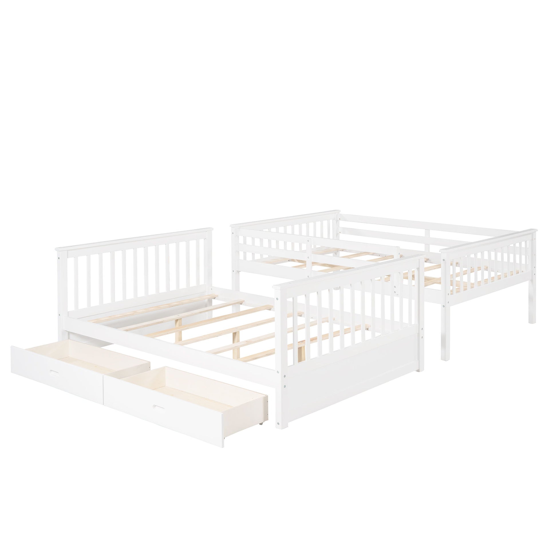 Bunk Bed With Ladders And 2 Storage Drawers - The Sleep Loft - Online Mattress Showroom NYC
