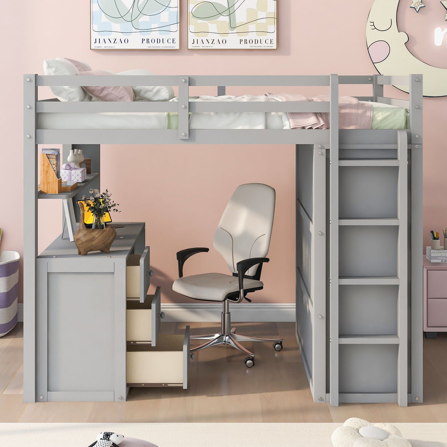 Loft Bed With Drawers, Desk, And Wardrobe - The Sleep Loft - Online Mattress Showroom NYC