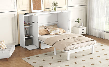 Murphy Bed With Shelves, Drawers And USB Ports - The Sleep Loft - Online Mattress Showroom NYC