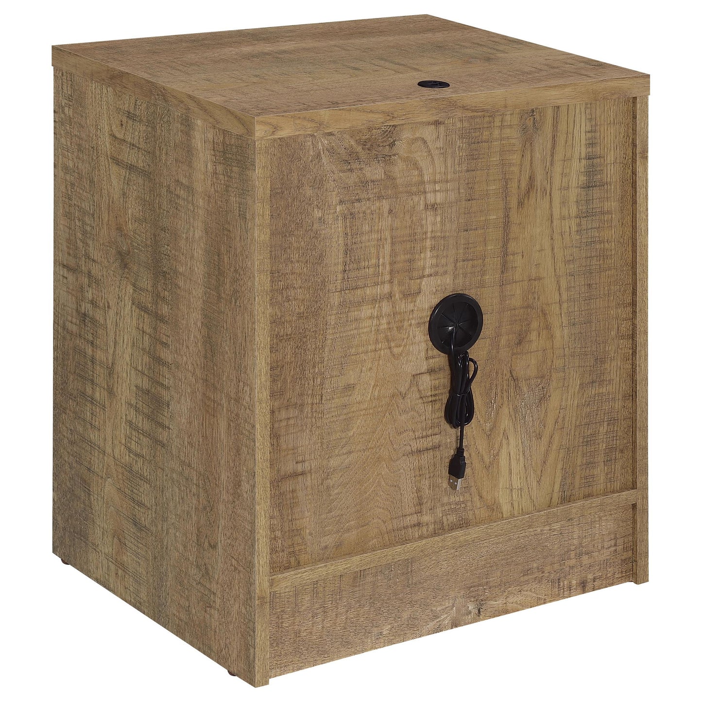 Transitional Nightstand With Dual USB Charging And Motion Sensor Light - The Sleep Loft - Online Mattress Showroom NYC