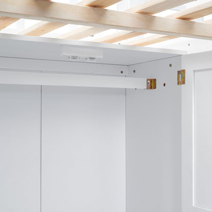 Loft Bed With Bookshelf, Drawers, Desk, And Wardrobe - The Sleep Loft - Online Mattress Showroom NYC