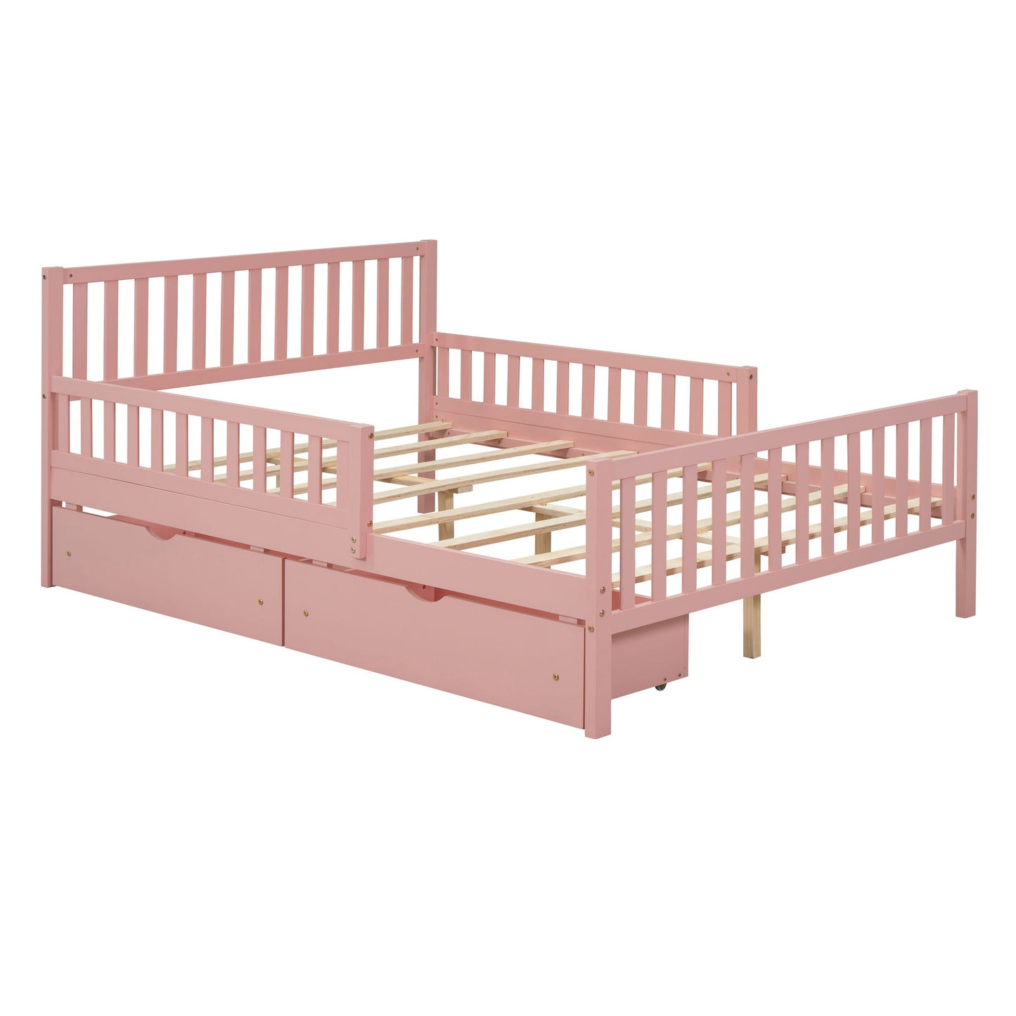 Platform Bed With Guardrails On Both Sides And 2 Storage Drawers - The Sleep Loft - Online Mattress Showroom NYC