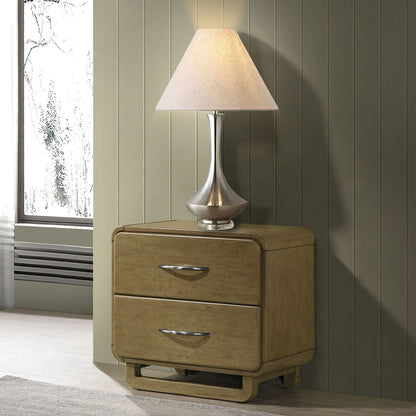 Tully - 2 Drawer Nightstand - Nutmeg Brown - The Sleep Loft - Online Mattress Showroom NYC
