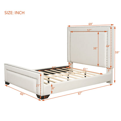 Upholstered Bed With Slats Support, No Box Spring Needed - The Sleep Loft - Online Mattress Showroom NYC