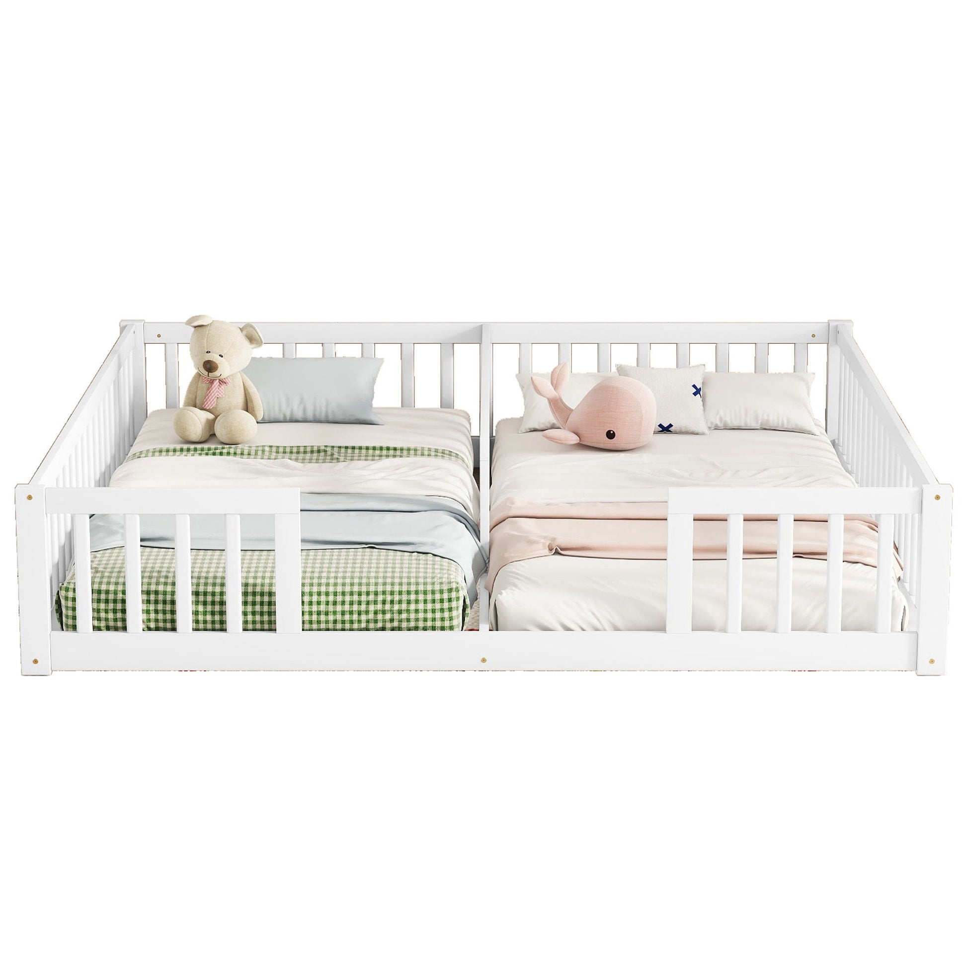 Double Floor Bed With Fence, Guardrails, Without Door - The Sleep Loft - Online Mattress Showroom NYC