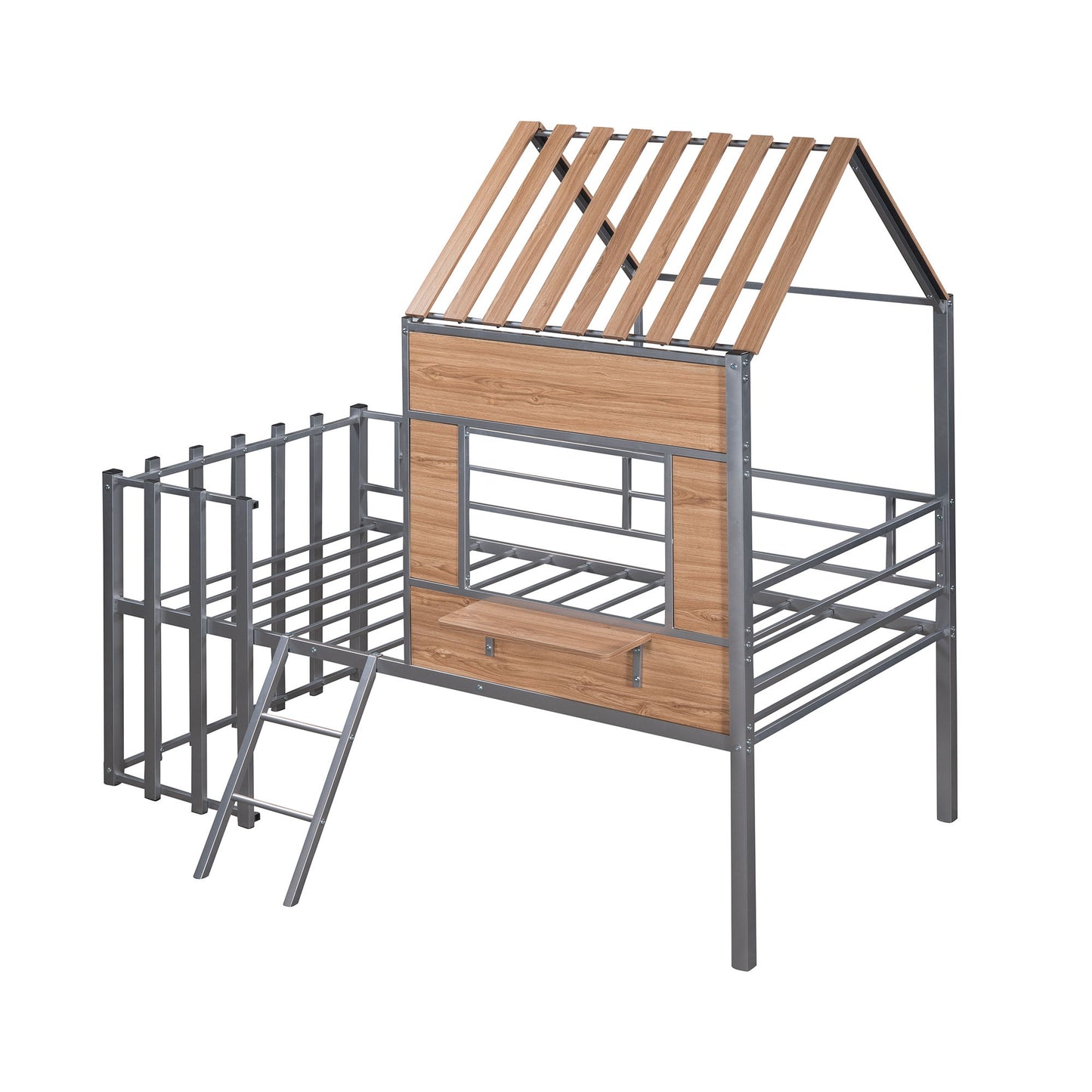 Loft Bed With Roof, Window, Guardrail, Ladder - The Sleep Loft - Online Mattress Showroom NYC