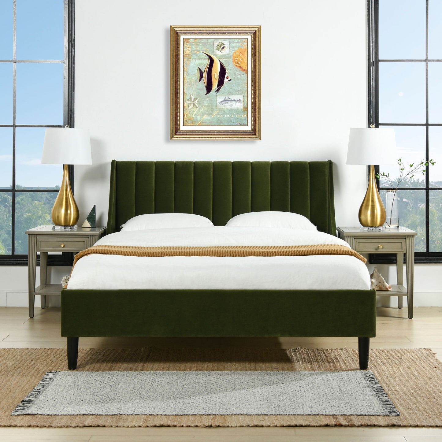 Aspen - Vertical Tufted Modern Headboard Platform Bed Set - The Sleep Loft - Online Mattress Showroom NYC