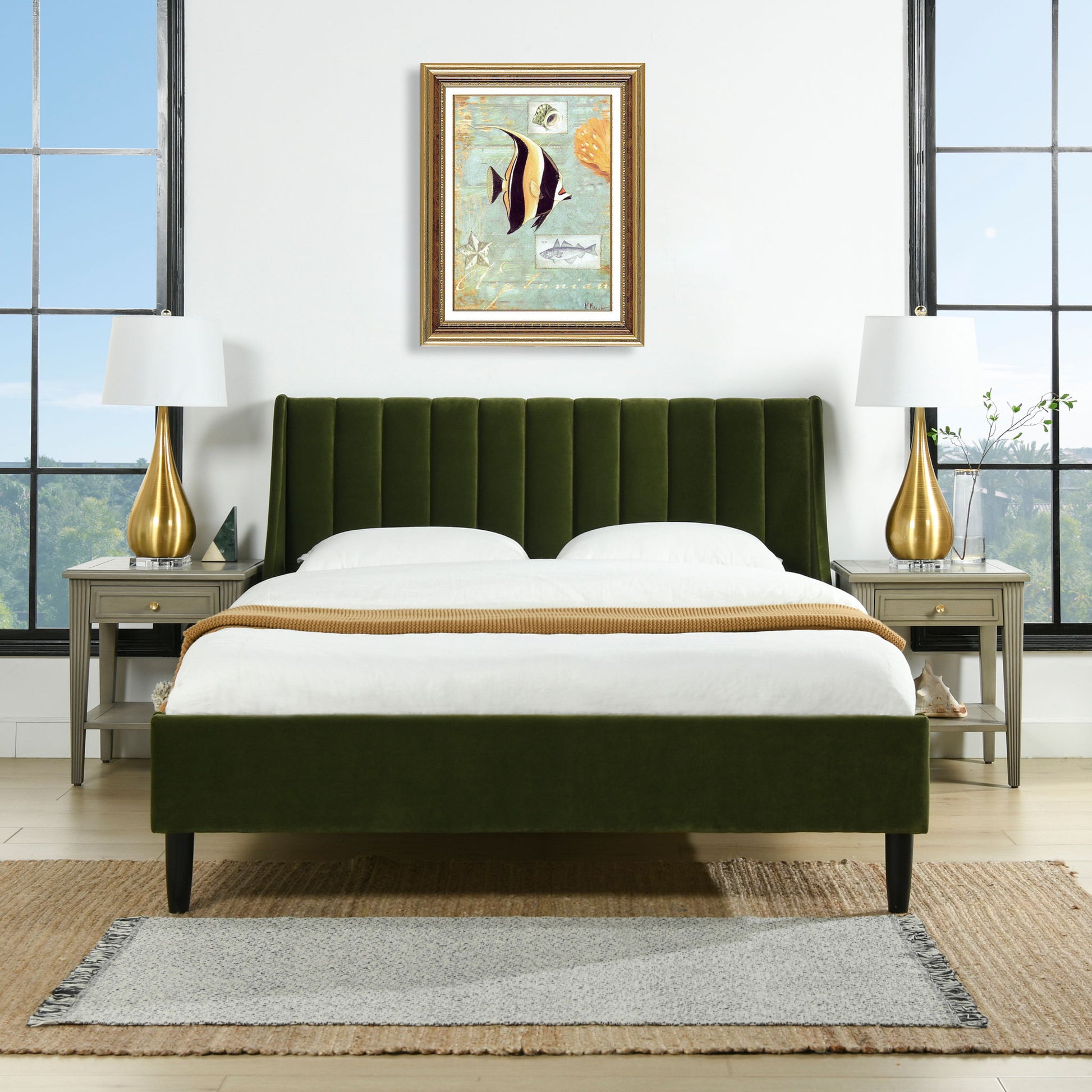 Aspen - Vertical Tufted Modern Headboard Platform Bed Set - The Sleep Loft - Online Mattress Showroom NYC