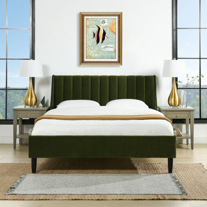 Aspen - Vertical Tufted Modern Headboard Platform Bed Set - The Sleep Loft - Online Mattress Showroom NYC