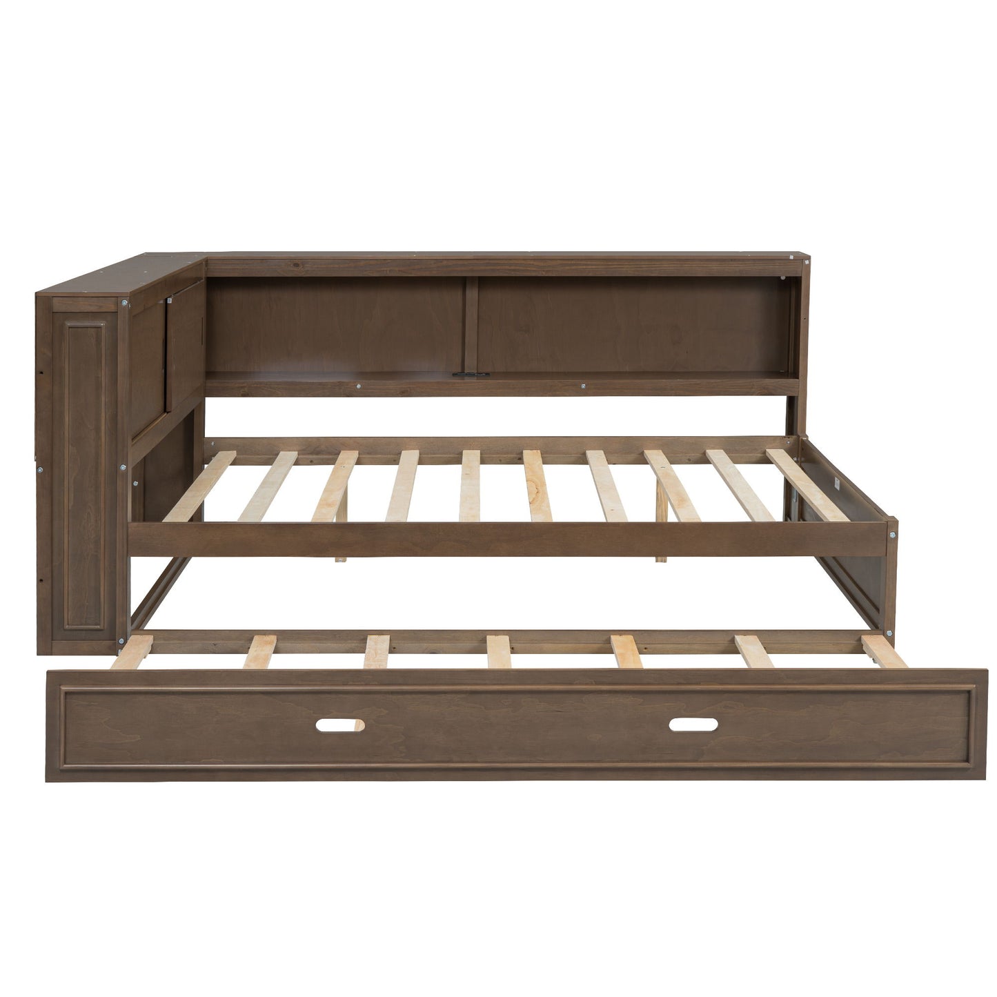 Daybed With Storage Shelves, LED, USB, And Trundle - The Sleep Loft - Online Mattress Showroom NYC