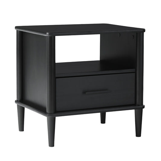 Transitional Solid Wood Spindle Nightstand - The Sleep Loft - Online Mattress Showroom NYC