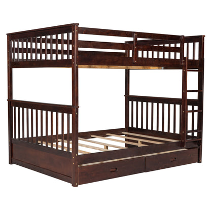 Bunk Bed With Ladders And 2 Storage Drawers - The Sleep Loft - Online Mattress Showroom NYC