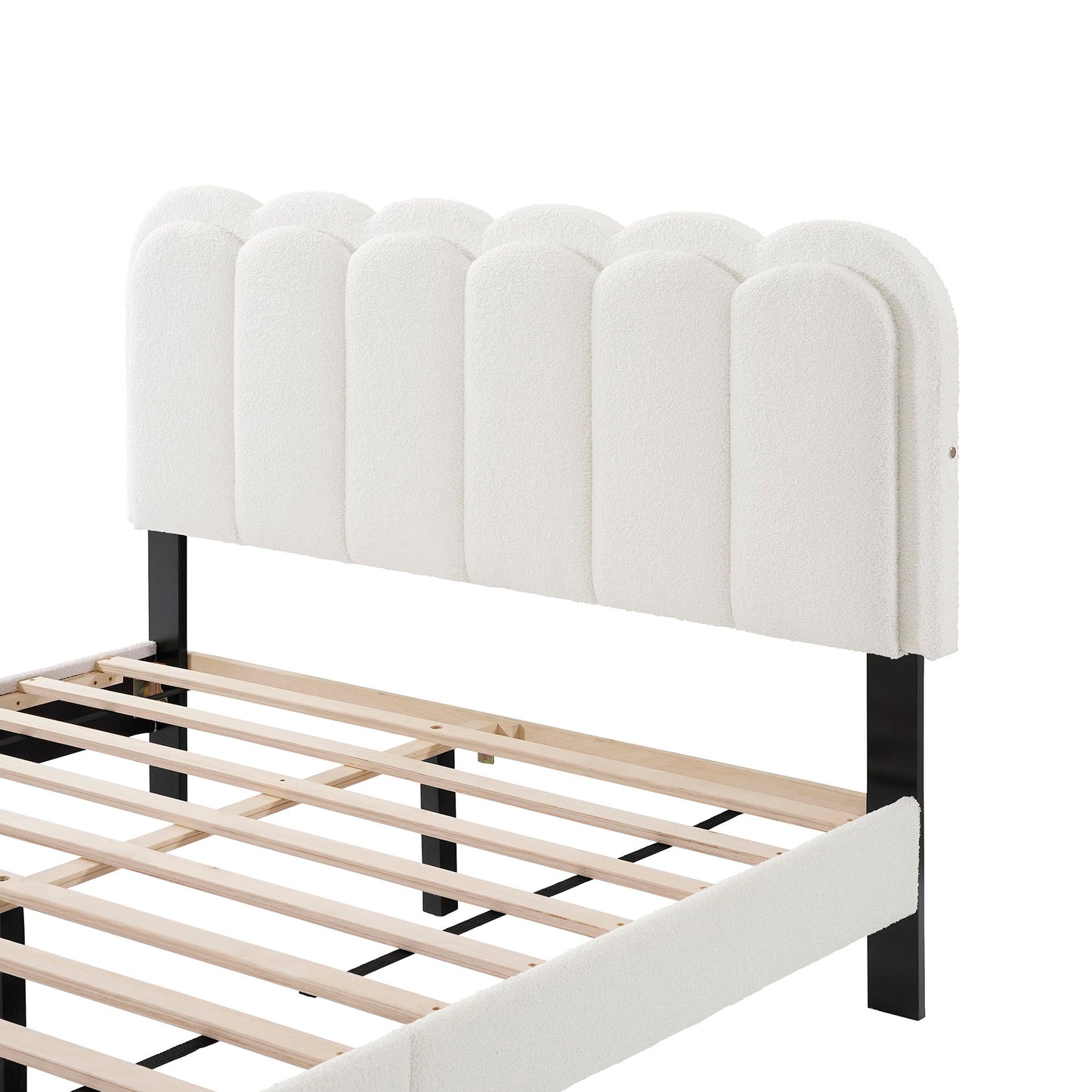 Lambswool Petal Headboard Bed Frame - The Sleep Loft - Online Mattress Showroom NYC