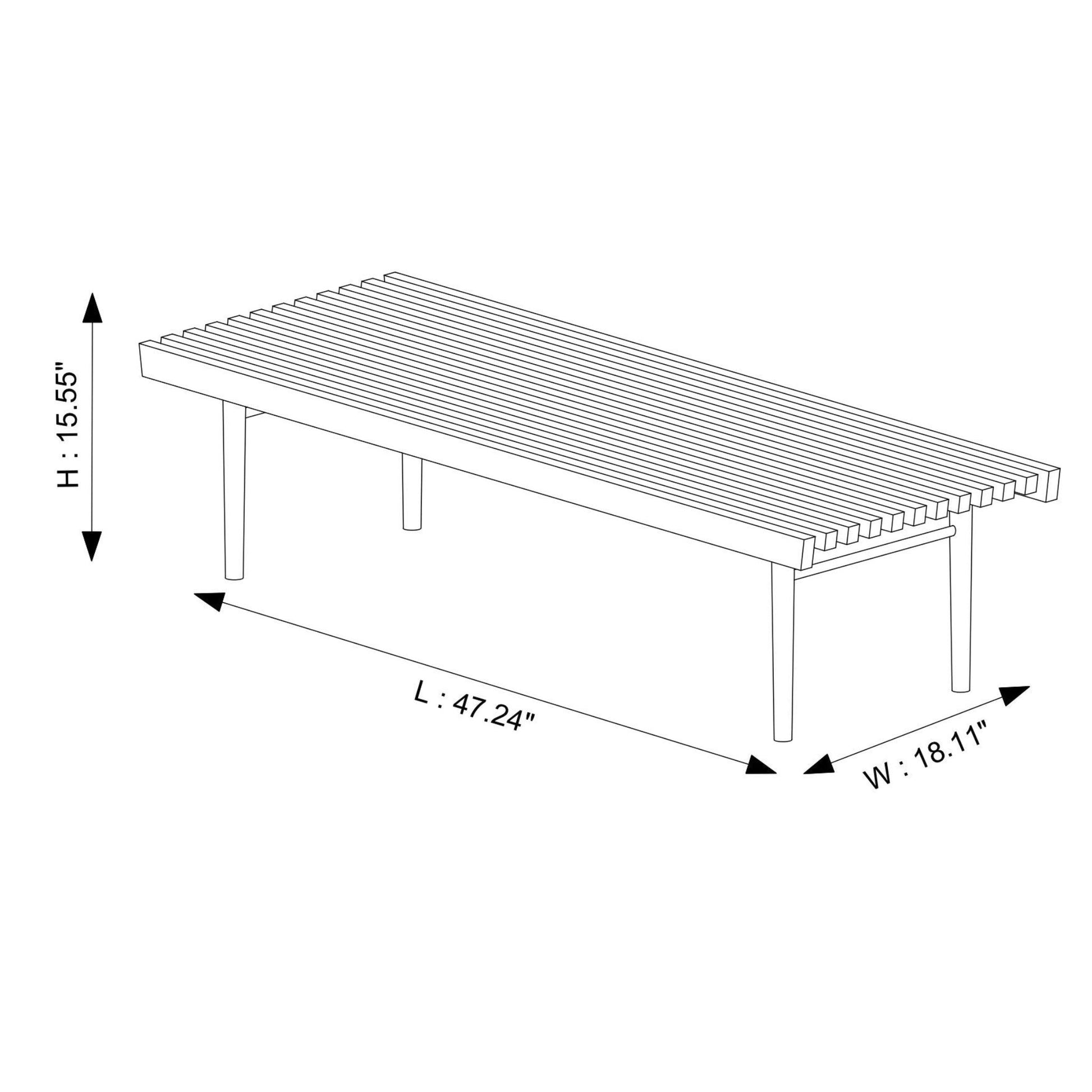 Mia - Bench - Dark Brown - The Sleep Loft - Online Mattress Showroom NYC