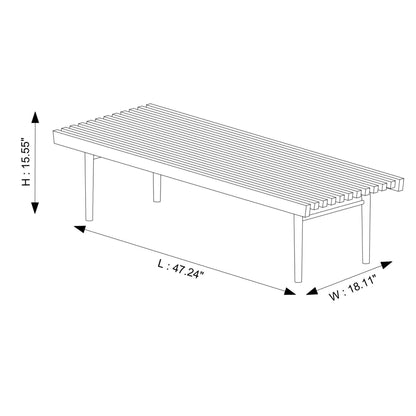 Mia - Bench - Dark Brown - The Sleep Loft - Online Mattress Showroom NYC