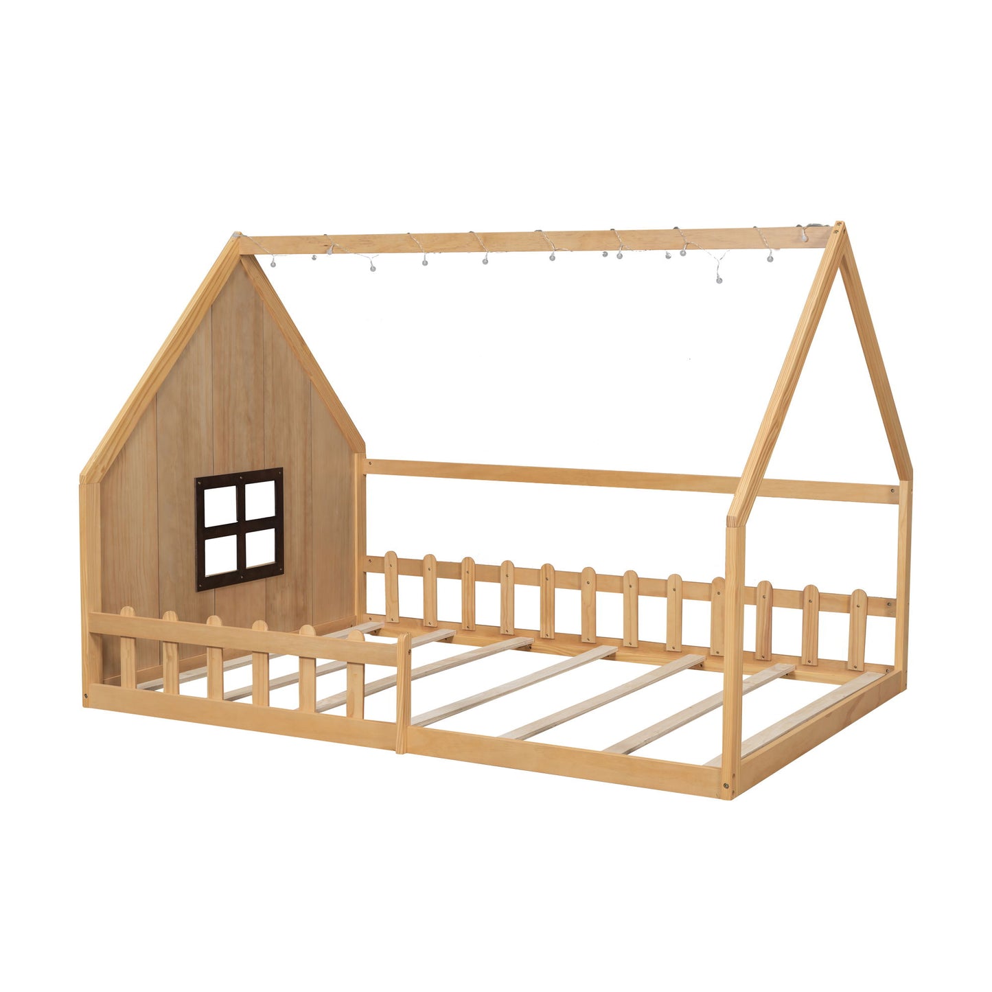 House Bed With Window And Fence - The Sleep Loft - Online Mattress Showroom NYC
